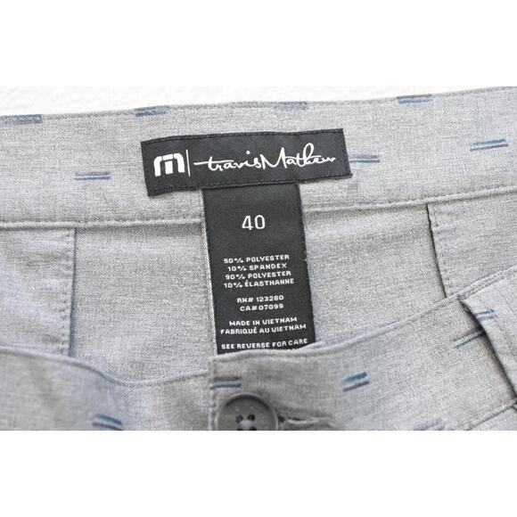 Travis Mathew Golf Shorts Gray Flat Dry Fitting Stretch Athletic Mens Size 40 - Picture 3 of 5